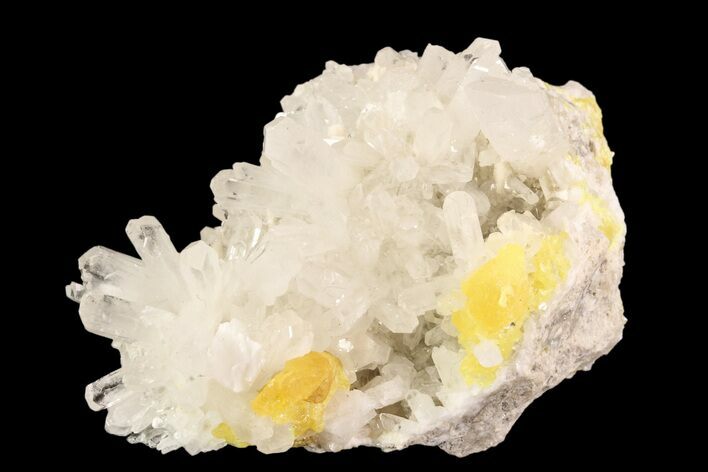 Sulfur and Celestine (Celestite) Crystal Association - Italy #93654